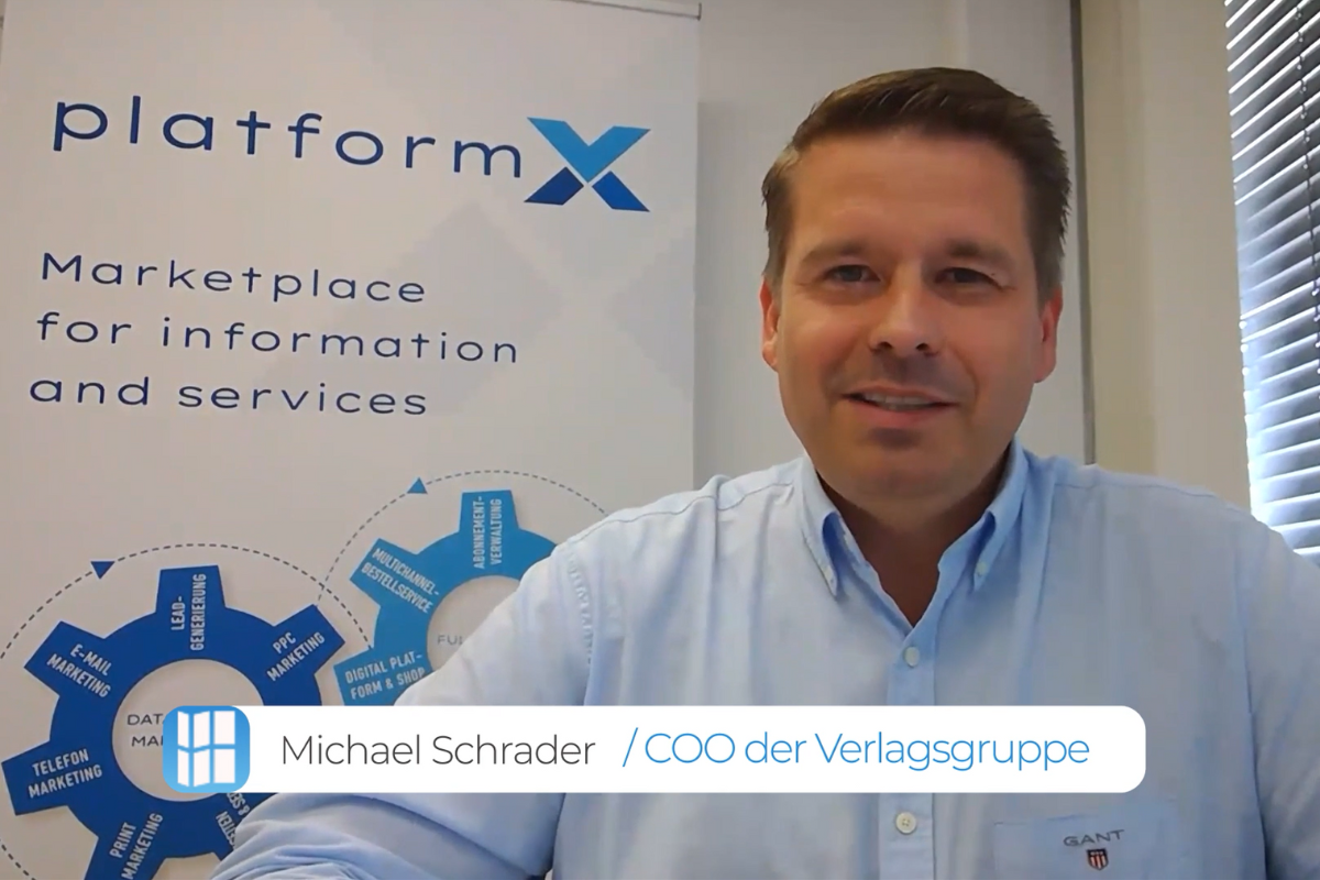 VNR-Talk with Michael Schrader, COO and Managing Director of platform X GmbH &amp; Co. KG